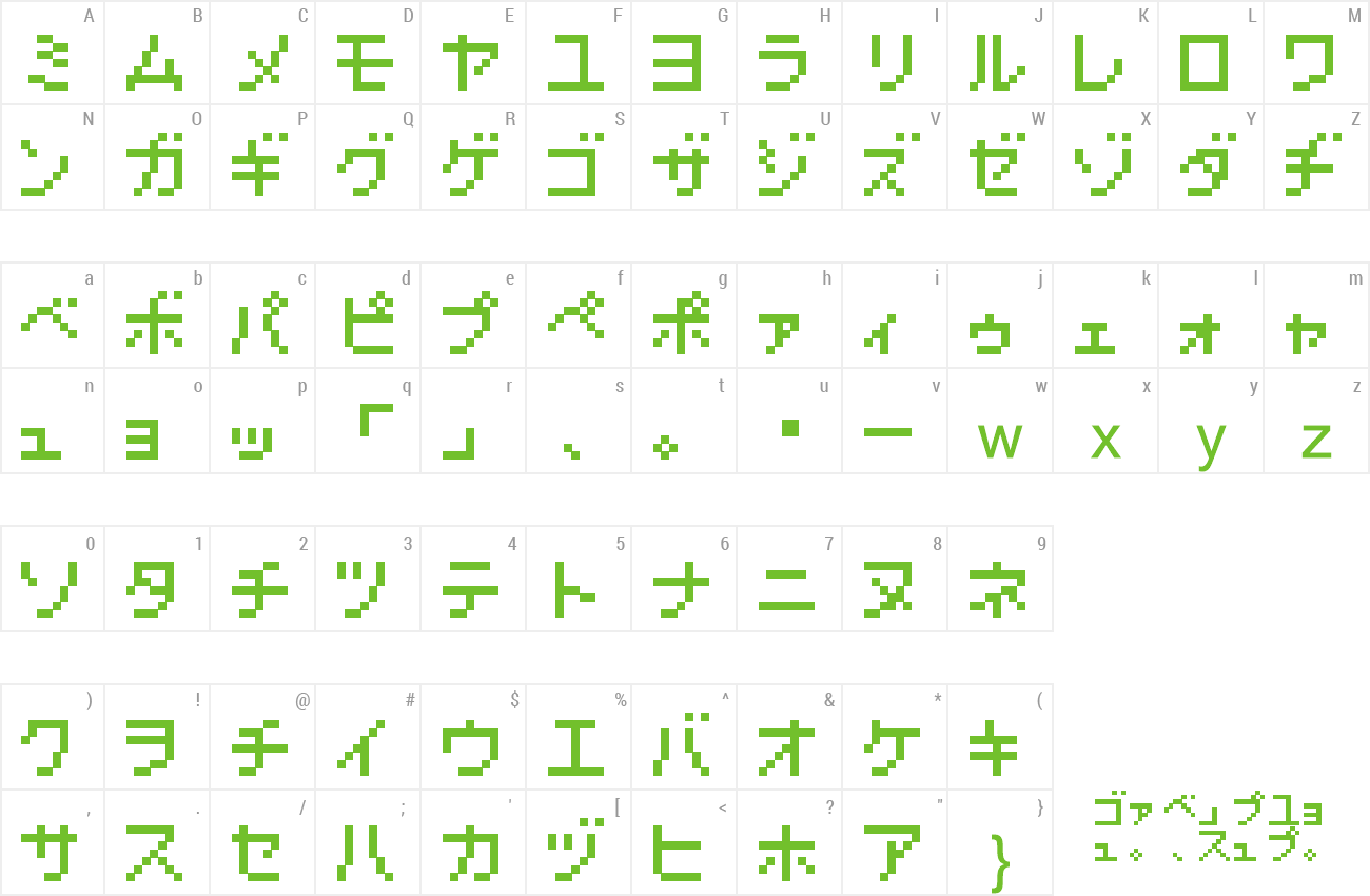 Font Pokemon Card GB Japan KT preview